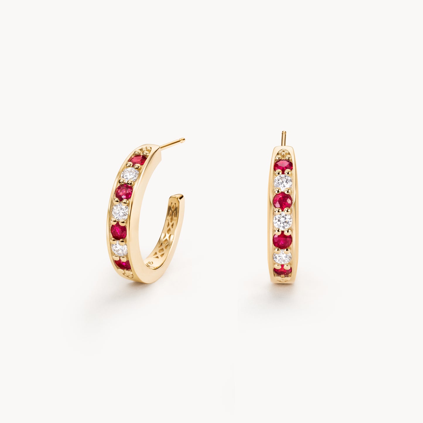 Stuyvesant earrings in diamond and ruby