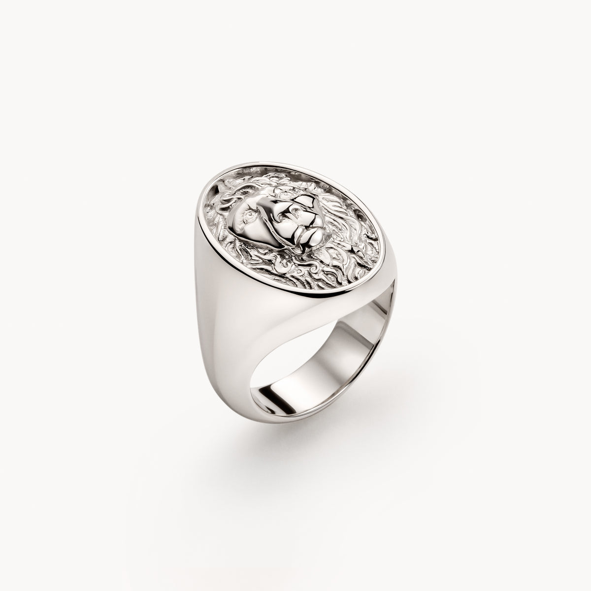 Silver Commodore Signet Ring
