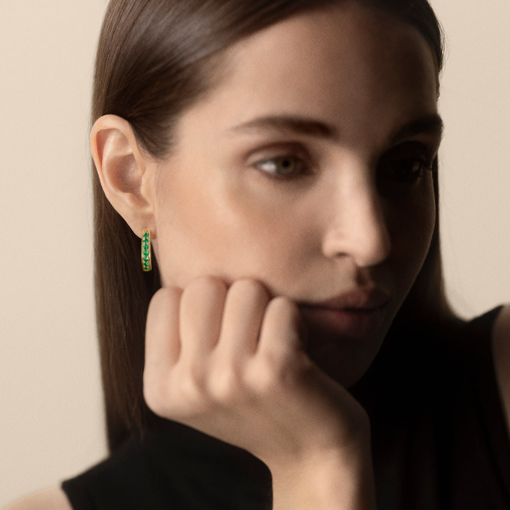 Stuyvesant earrings in emerald