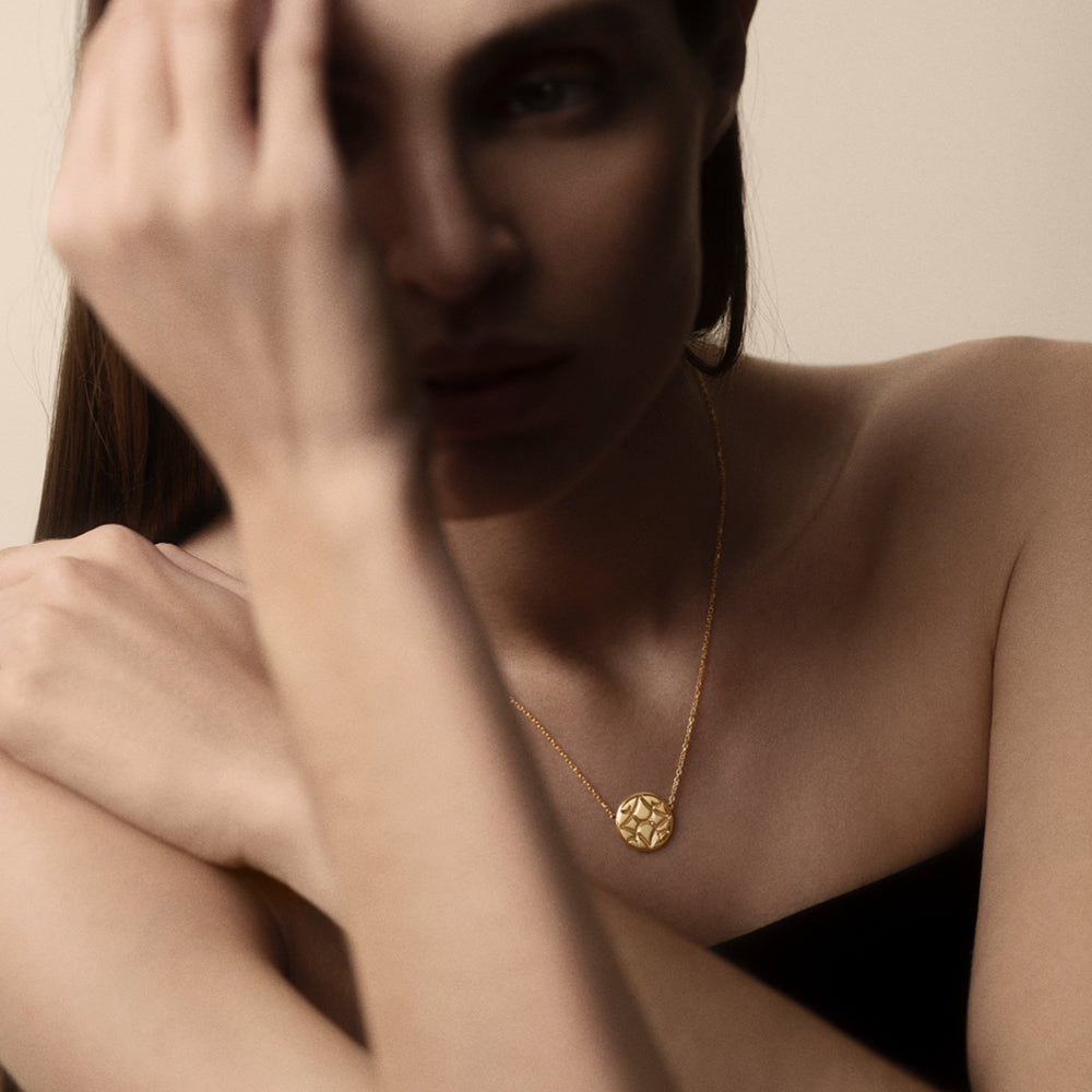 Gold OS Round Pendant