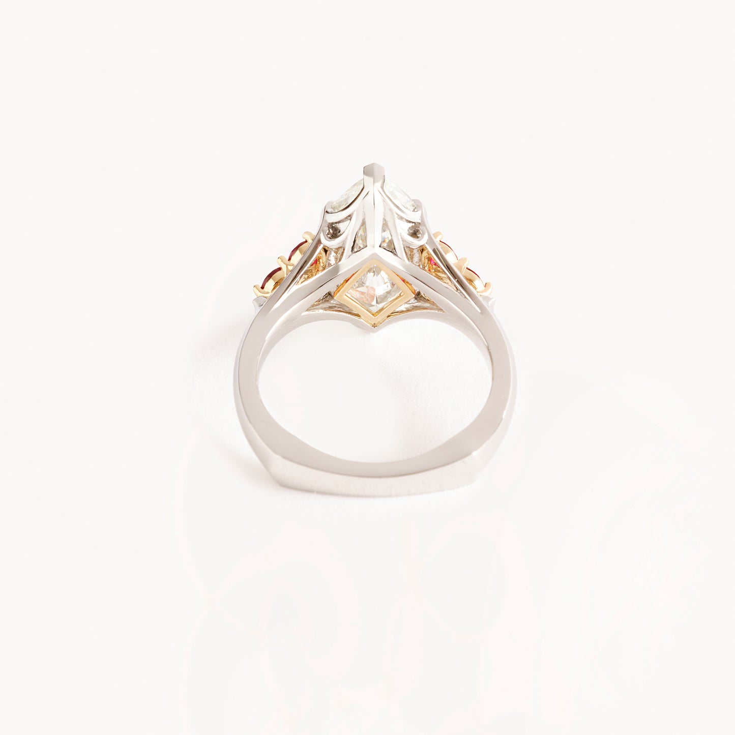 4.09 Carat Marquise Diamond & Ruby Ring