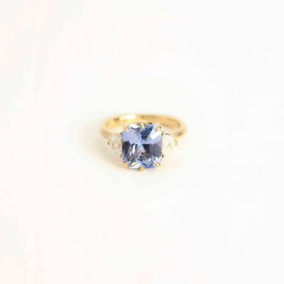 Bicolor Sapphire & Diamond Ring