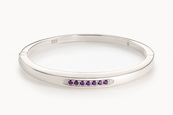 Stuyvesant bracelet in amethyst and silver