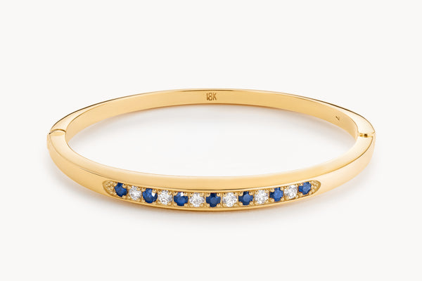 Alternating Stuyvesant bracelet in diamond and sapphire