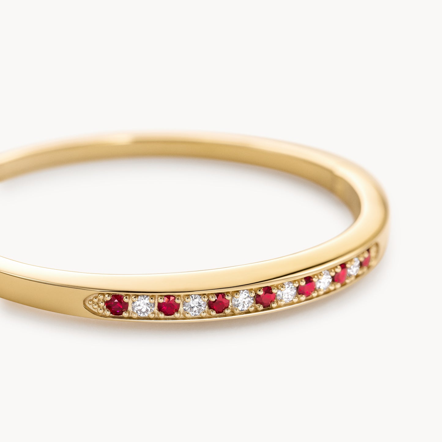 Alternating Stuyvesant bracelet in diamond and ruby