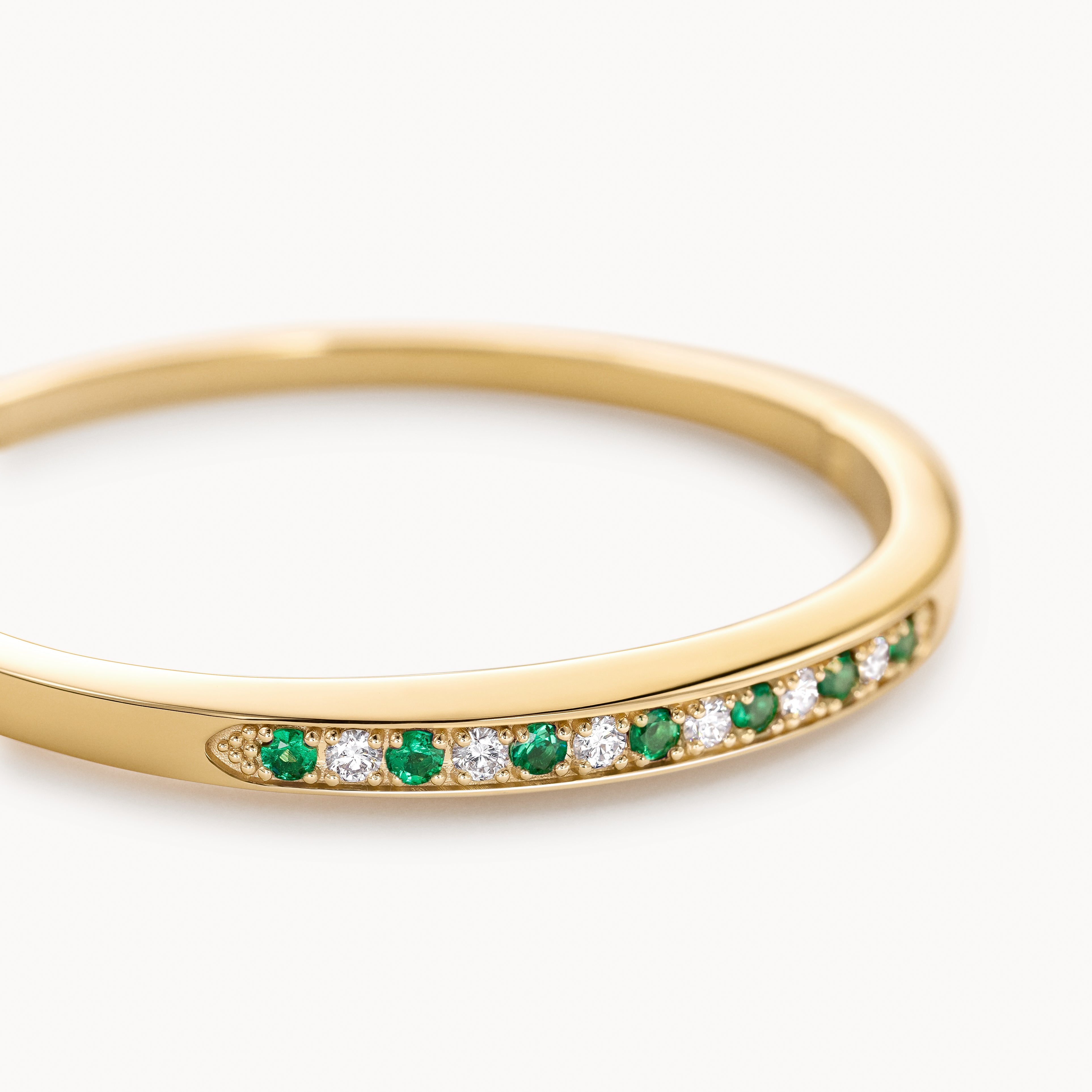 Alternating Stuyvesant bracelet in diamond and emerald
