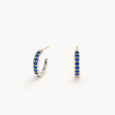 Stuyvesant earrings in silver and sapphire