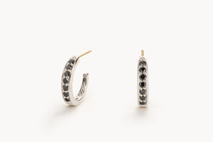Stuyvesant earrings in silver and black diamond