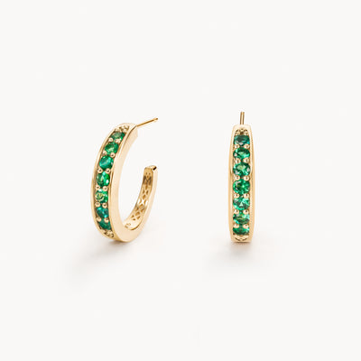 Stuyvesant earrings in emerald