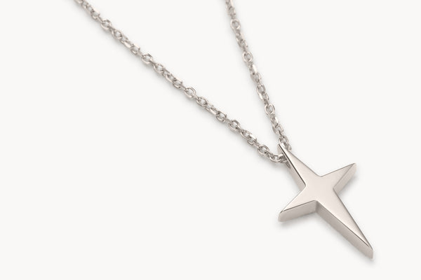 Silver cross necklace
