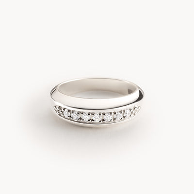 Stuyvesant ring in diamond and silver