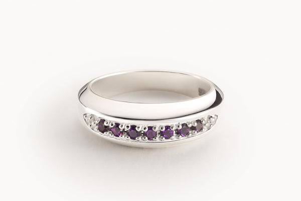 Stuyvesant ring in amethyst and silver