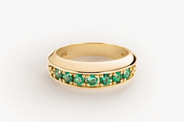 Stuyvesant ring in emerald