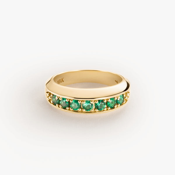 Stuyvesant ring in emerald