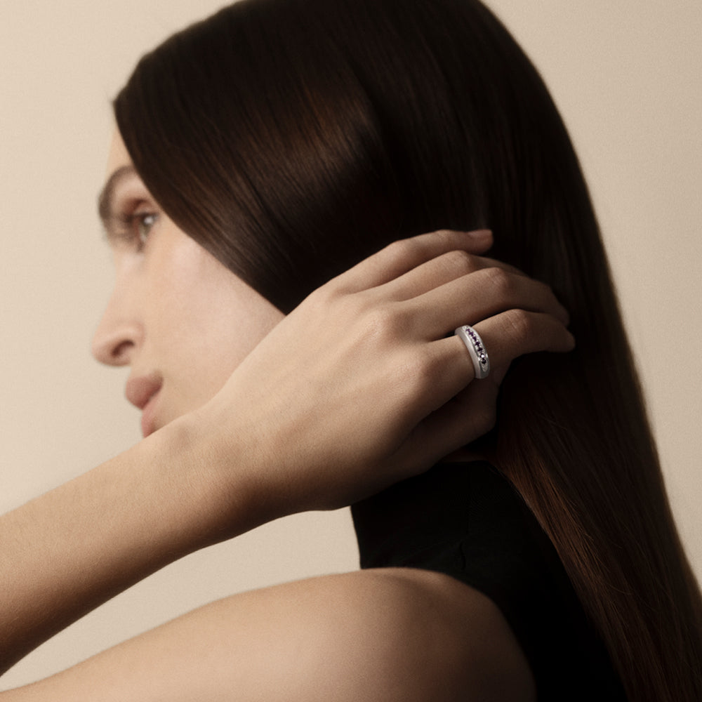Stuyvesant ring in amethyst and silver