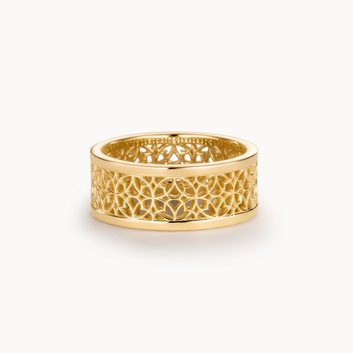 Image 1: Gold OS Thick Band Ring