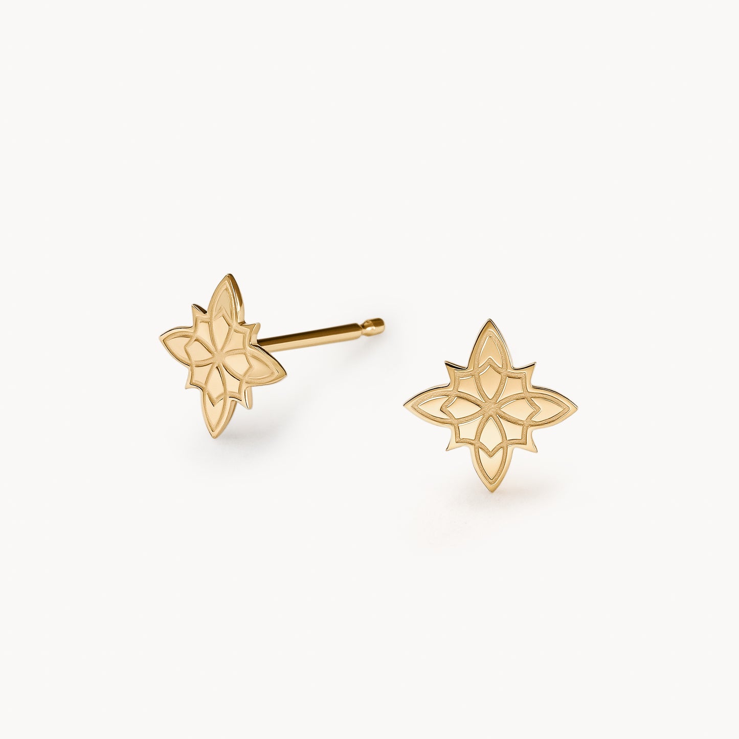 Gold OS Star Studs
