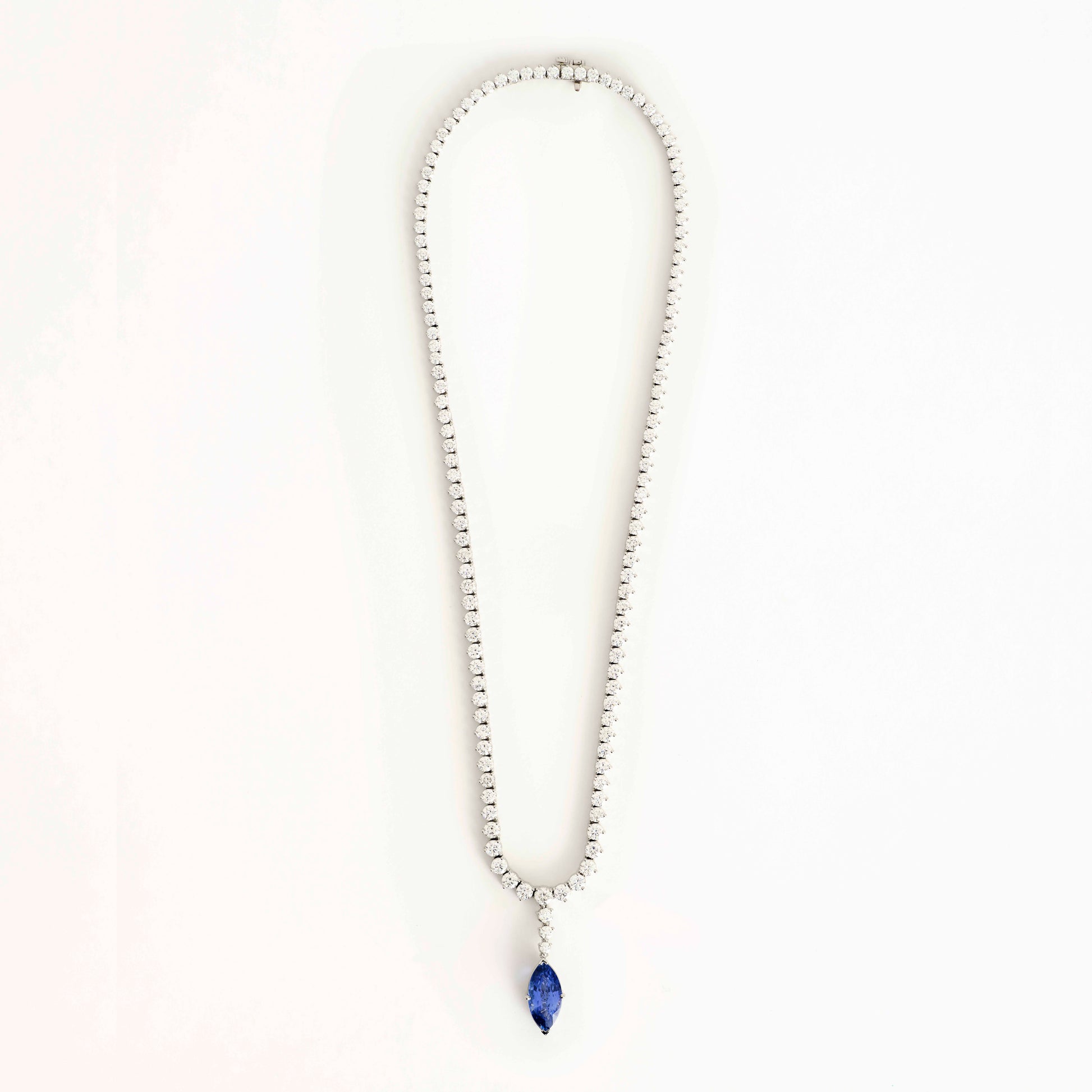 Image 2: Marquise Sapphire Drop Necklace