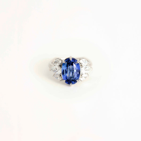 Oval Sapphire & Diamond Ring 
