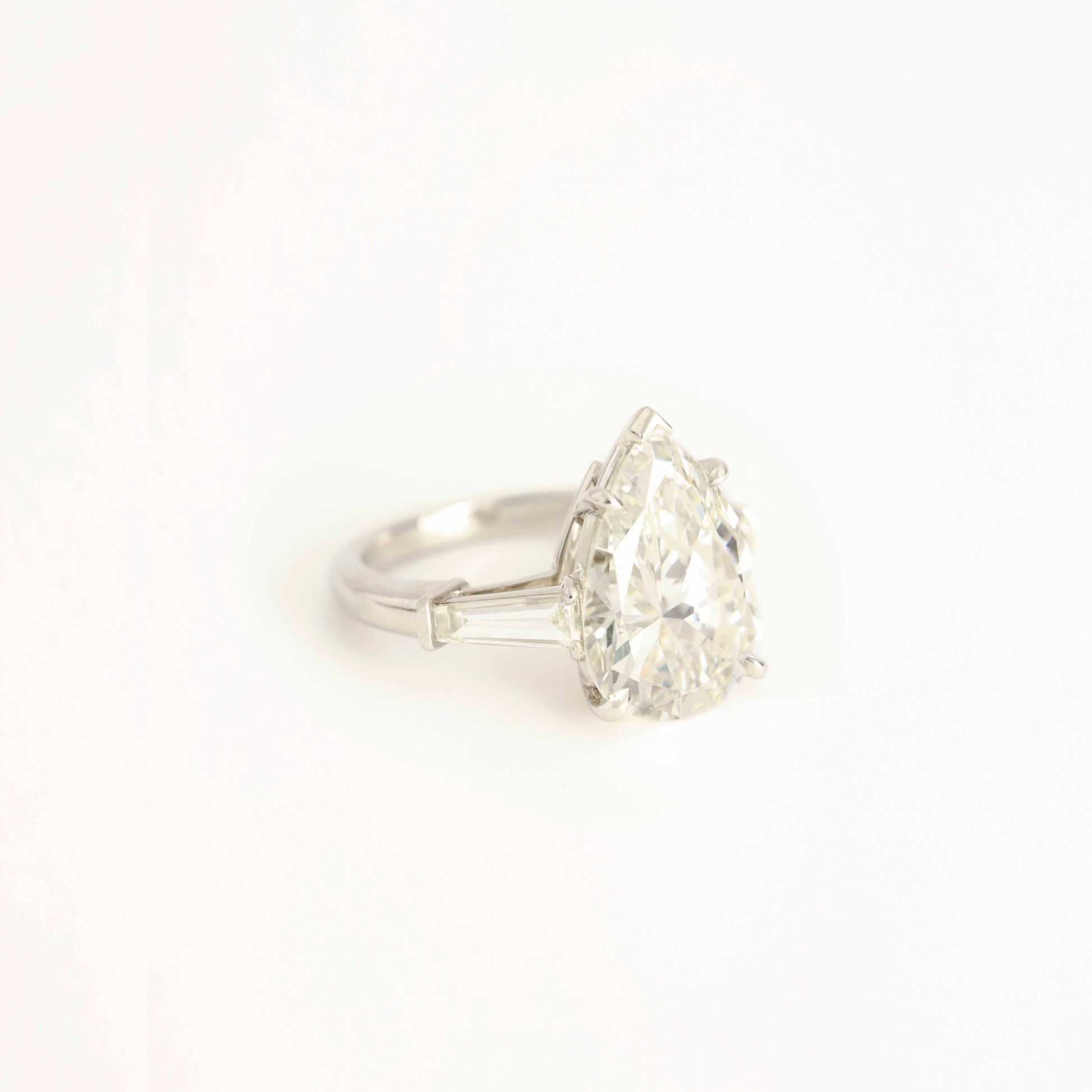 Image 2: Platinum Pear Diamond Ring