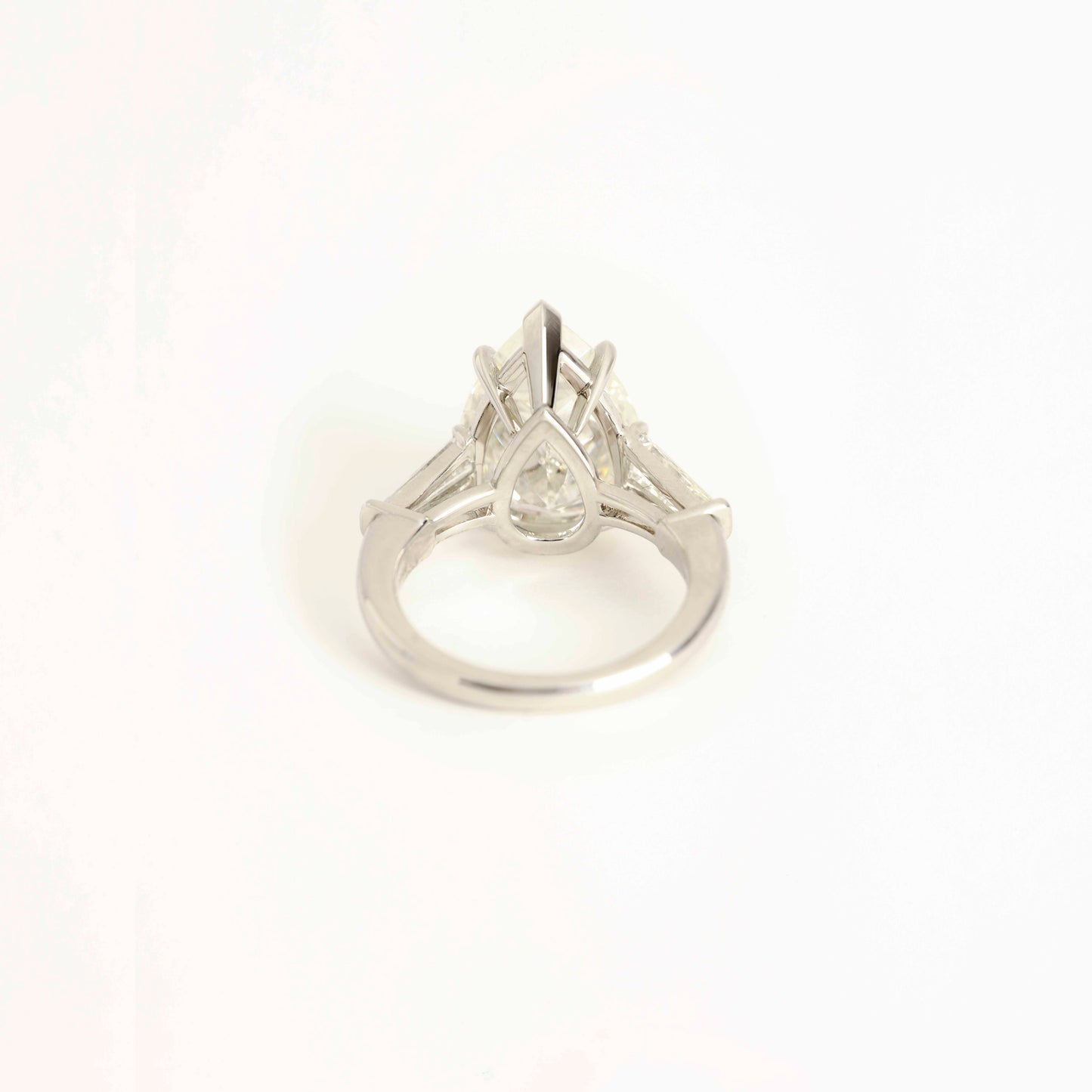 Platinum Pear Diamond Ring