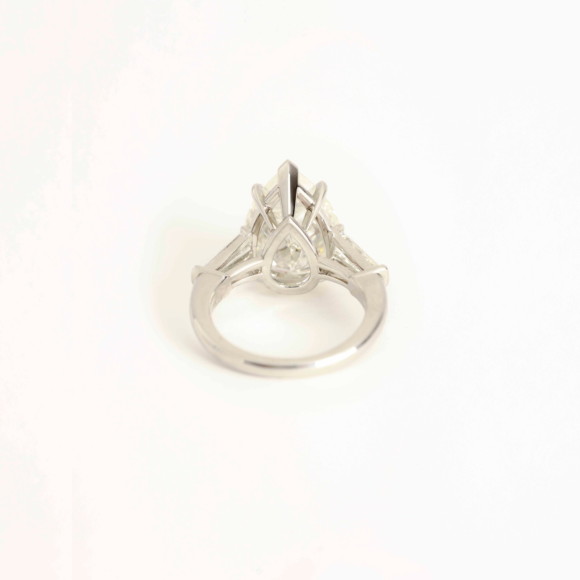 Image 3: Platinum Pear Diamond Ring
