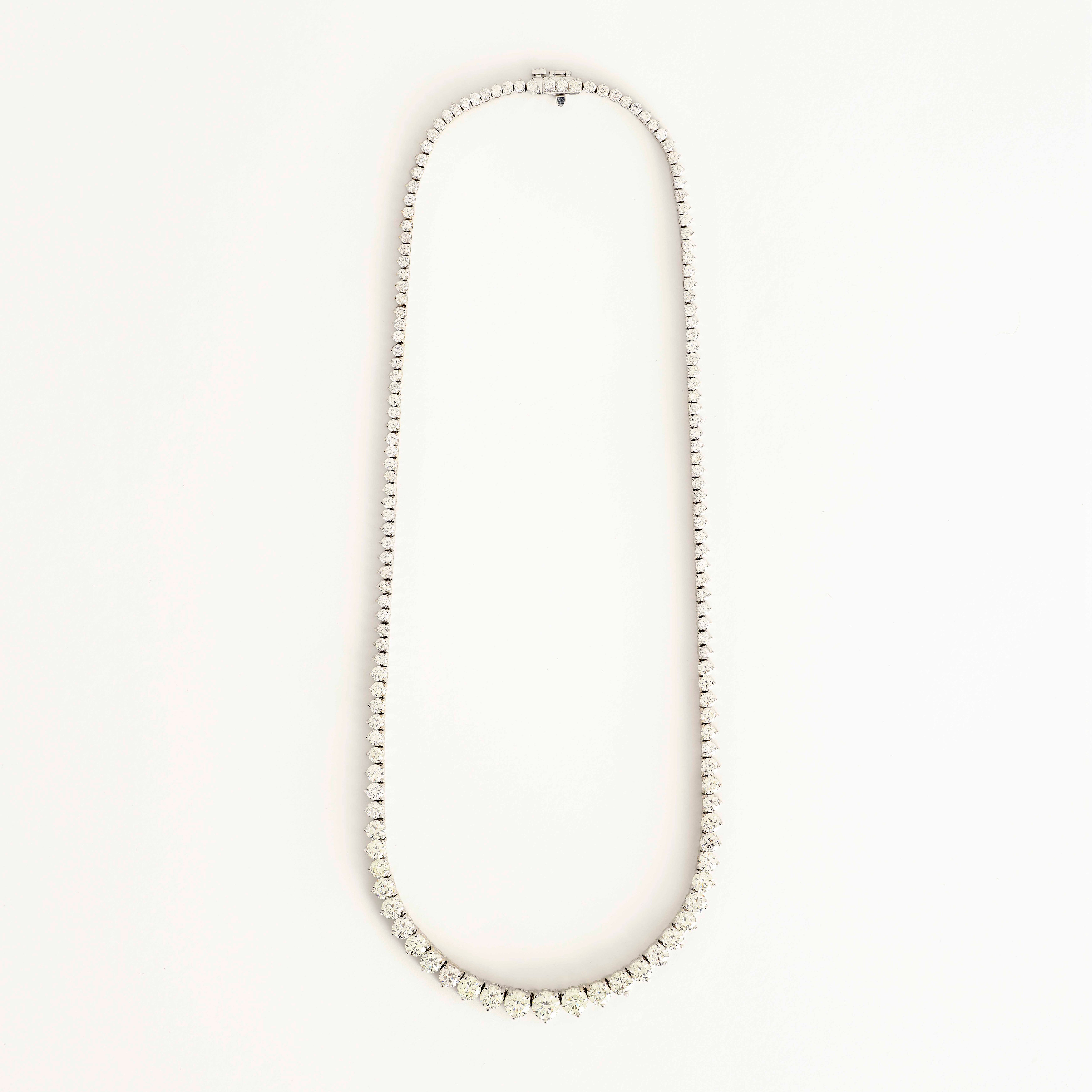 Graduated Diamond Necklace 13.11 ctw