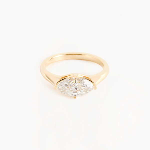 1.60 Carat East to West Marquise Diamond Ring