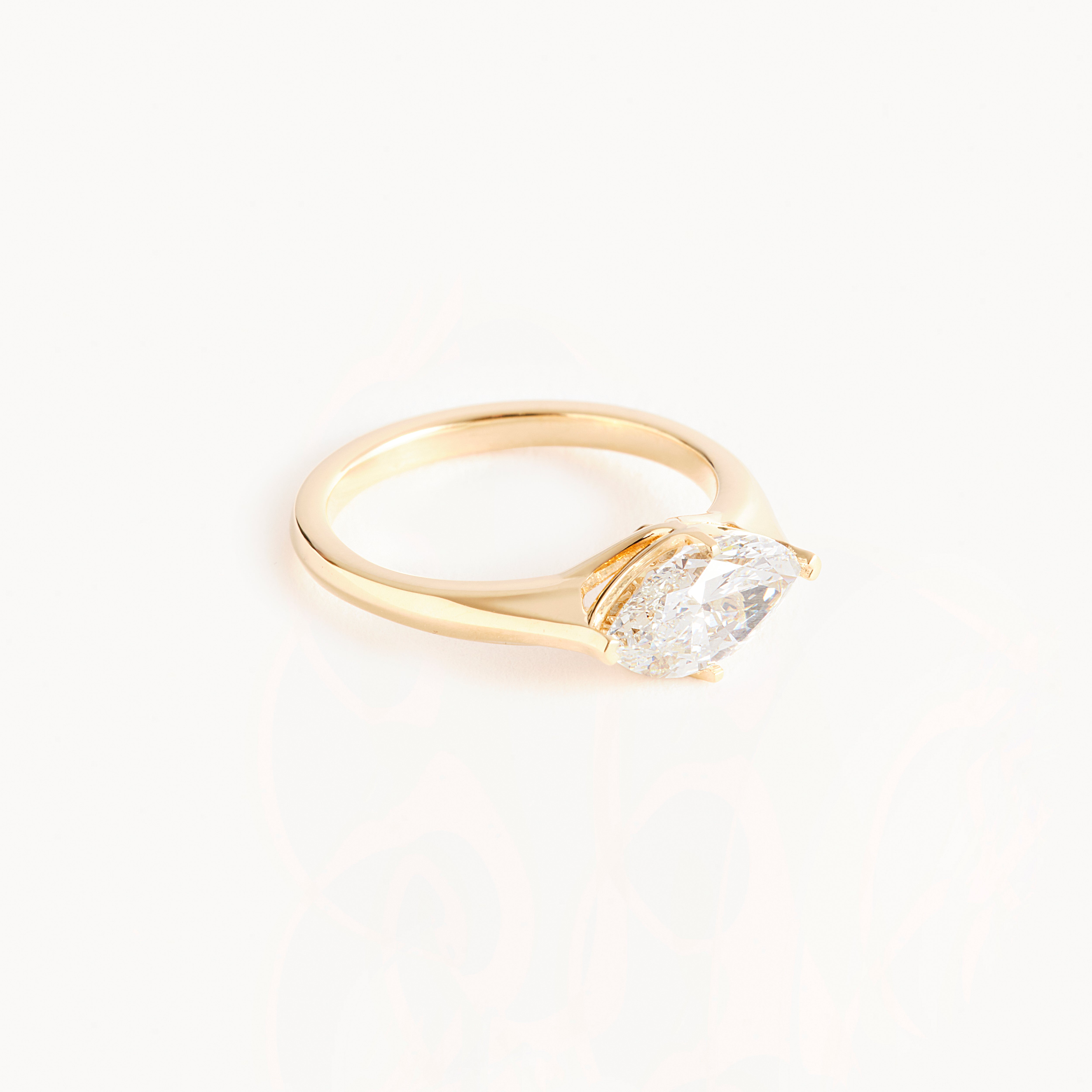1.60 Carat East to West Marquise Diamond Ring