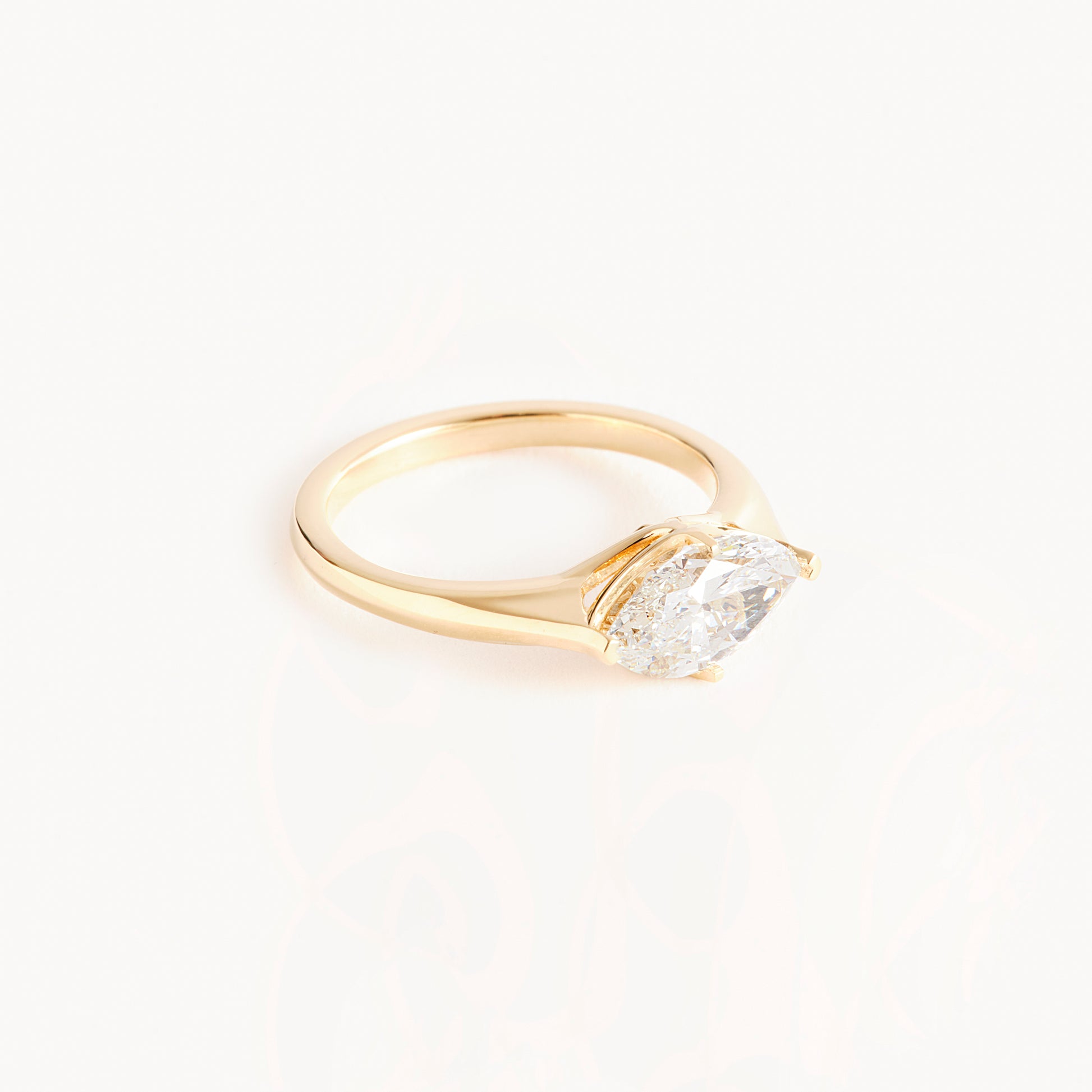 Image 2: 1.60 Carat East to West Marquise Diamond Ring