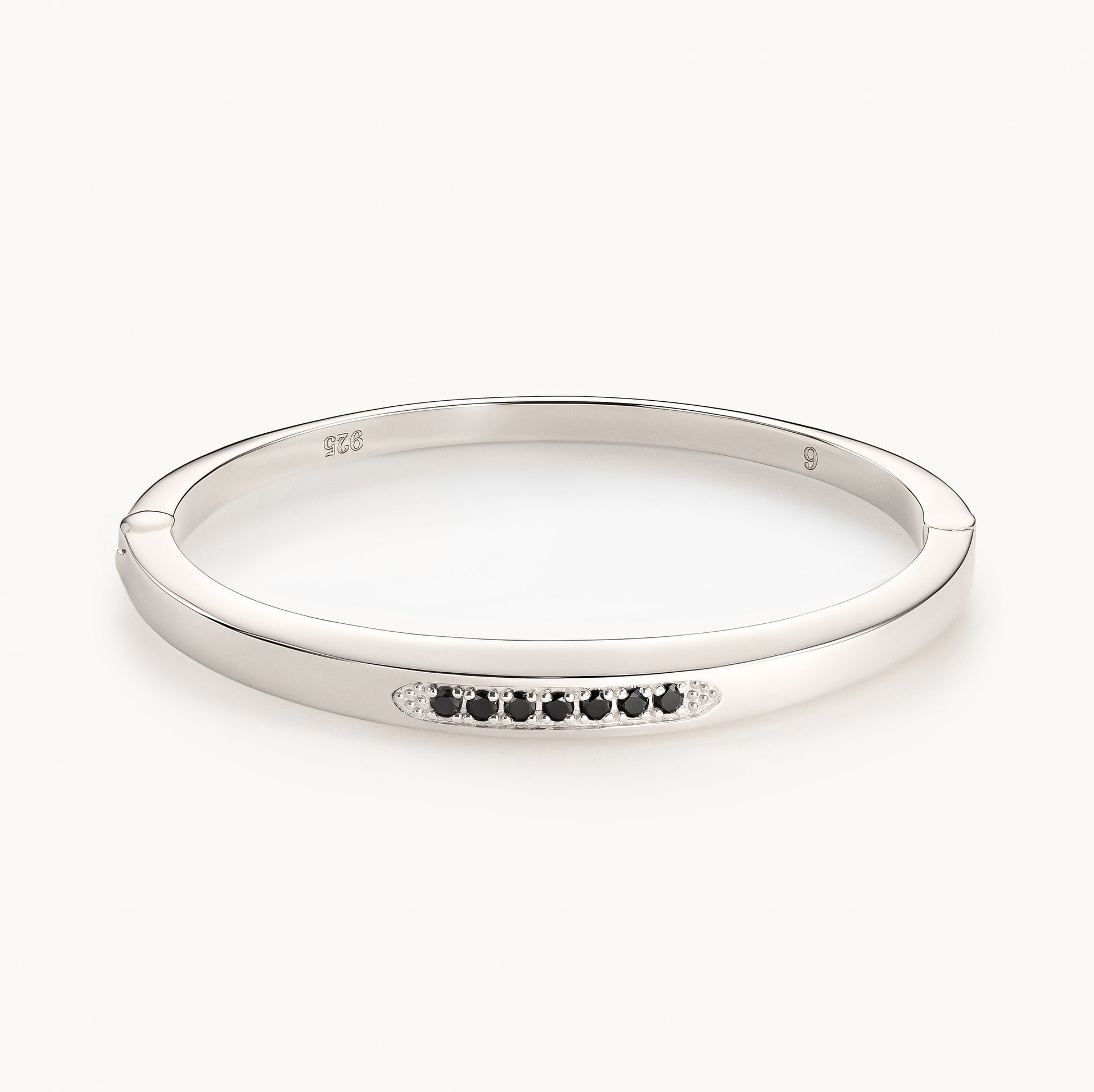 Image 1: Silver Black Diamond Bracelet