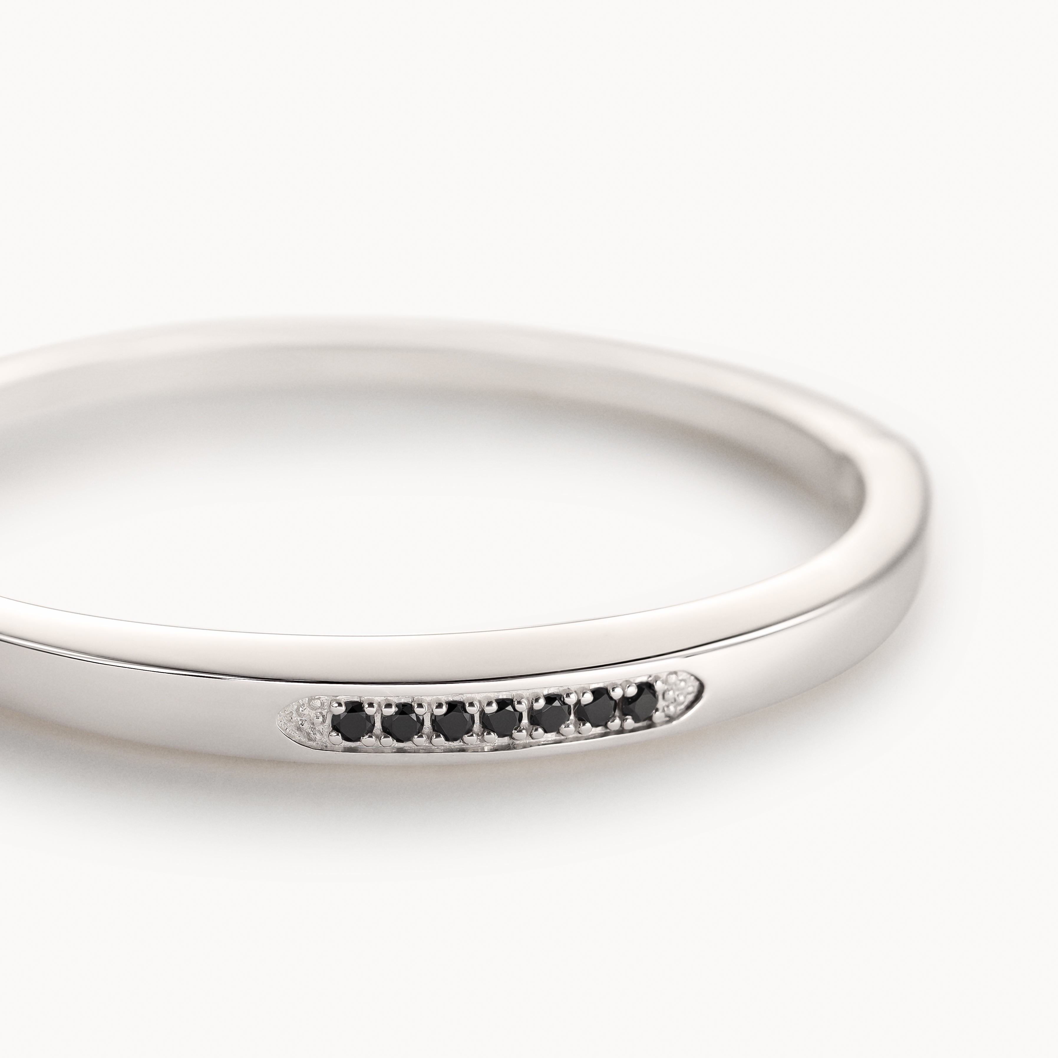 Silver Black Diamond Bracelet