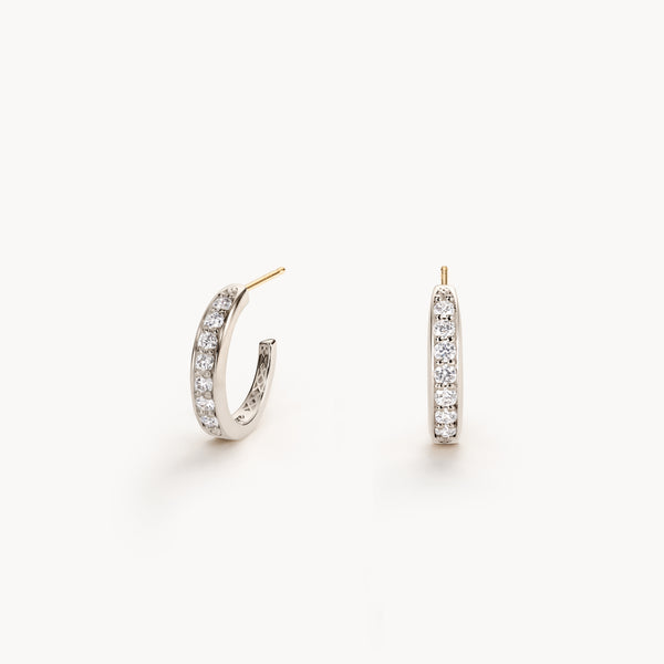 Silver Diamond Earrings