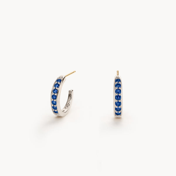 Silver Sapphire Earrings